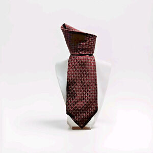 Men's Neck Tie Vintage BILL BLASS Black Label Maroon 100% Silk 57" Long 4" Wide